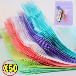 10-50pcs Reusable Plastic Zip Lock Bags Transparent Candy Color Sealing Bag for DIY Jewelry Retail Display Wrap Packaging Bag