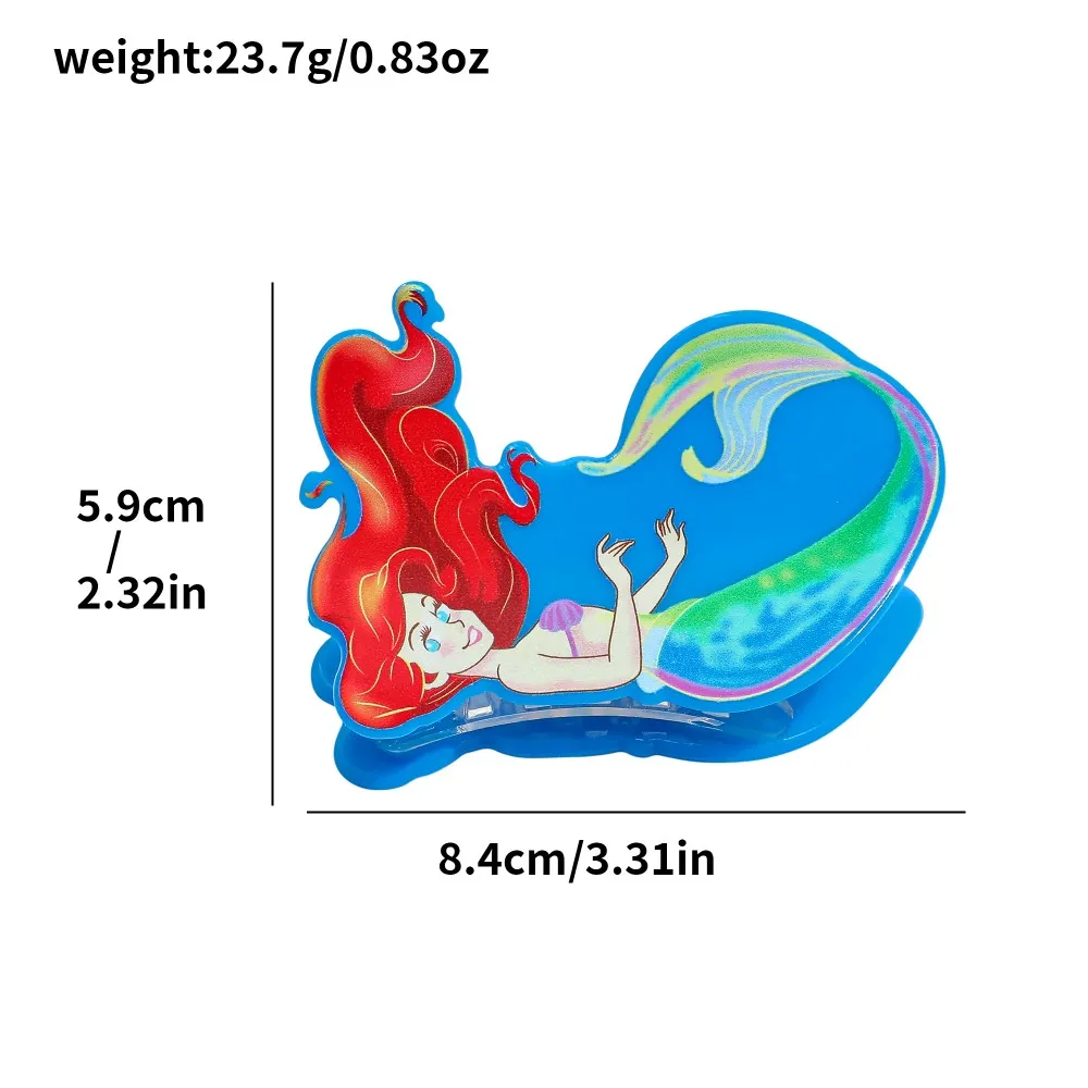 Ariel, el clásico personaje animado de Disney de La Sirenita, garra para el pelo con imagen de dibujos animados, accesorio para el cabello multifuncional