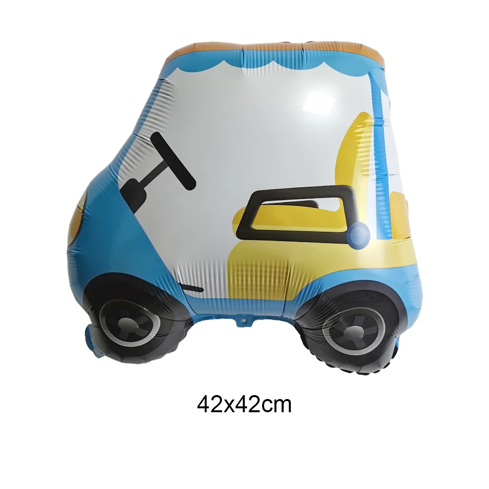 5pcs Construction Party Balloon Carton Vehicle Balloon Excavator Forklift Crane Balloons for Boy\'s Construction Birthday Party