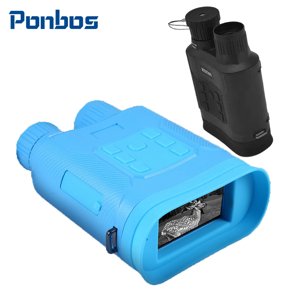 

Телескоп Ponbos MINI88, 1080P HD, 9 мп, 6X цифровой зум, 400 м, инфракрасный бинокль, ночное видение, для охоты, кемпинга