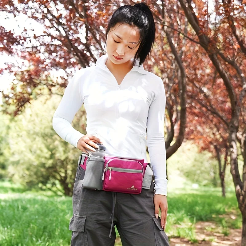 Outdoor Casual Sports Waist Multi Functional Water Bottle Belt Pouch For Jogging Fitness Shopping Hiking Back To School Marathon