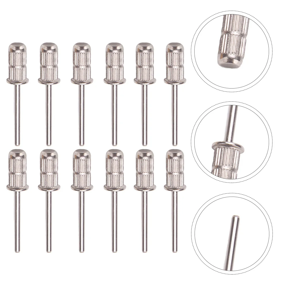 12 Pcs Manicure Nail Sand Ring Bearing Tools Grinding Headset Iron Drill Bits