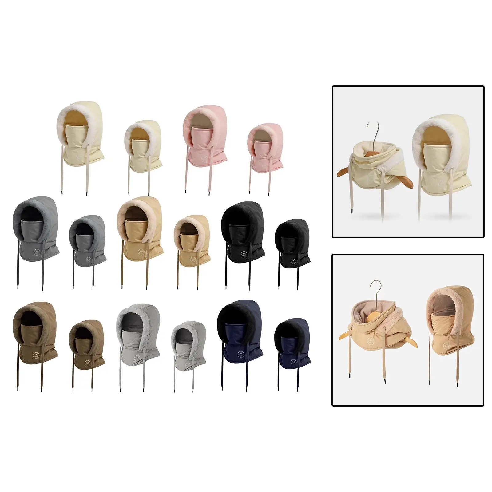 

Hood Ski Mask Warm Thick Hat Cap Scarf Thermal Face Cover, Balaclava for Running, Snowboarding, Biking Rock Climbing Motorbike