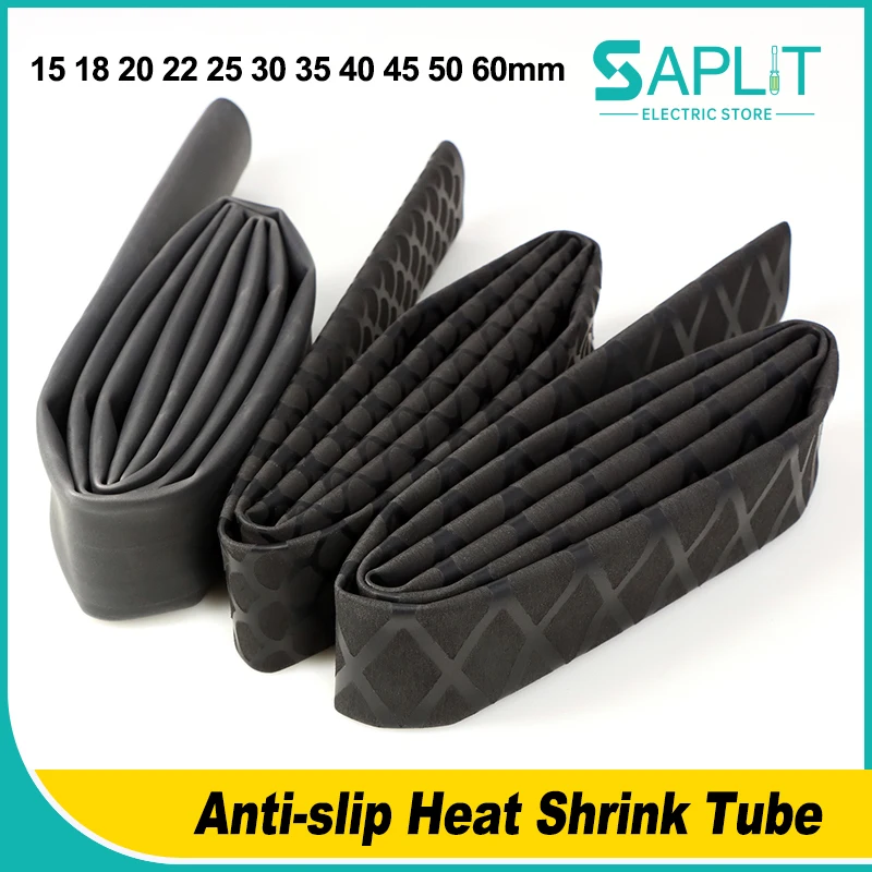 

1M/1.6M Anti-slip Heat Shrink Tube for Fishing Rod DIY Electrical Insulation Protect Sleeve Φ15/18/20/22/25/28/30/35/40/50/60mm