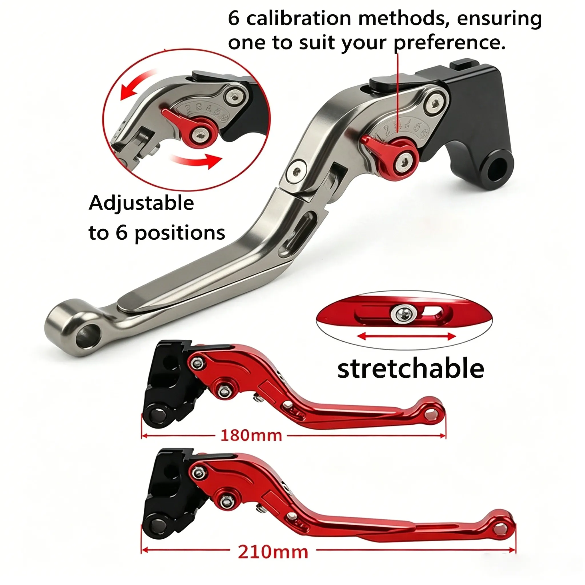 Suitable for Moto Guzzi V7 Classic 2008-2019, motorcycle handlebars, brake clutch levers, folding anti fall brake levers