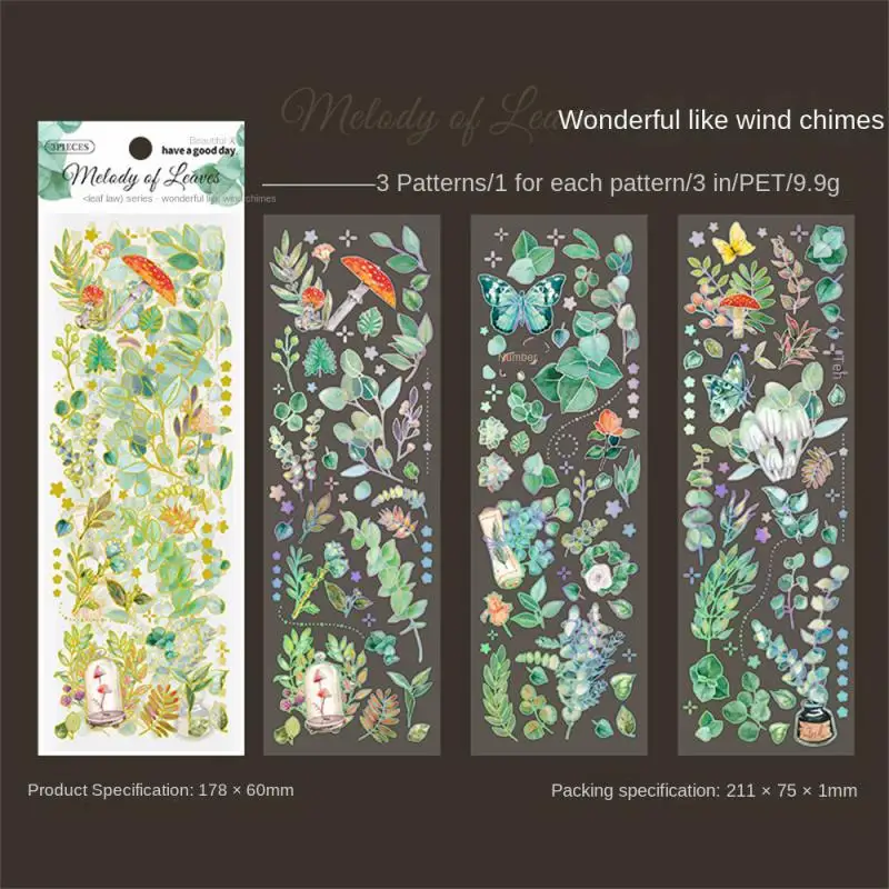 Cuaderno maravilloso como carillón de viento, cuaderno de Collage estructurado, pegatinas blancas translúcidas impermeables y duraderas, pasta de Material