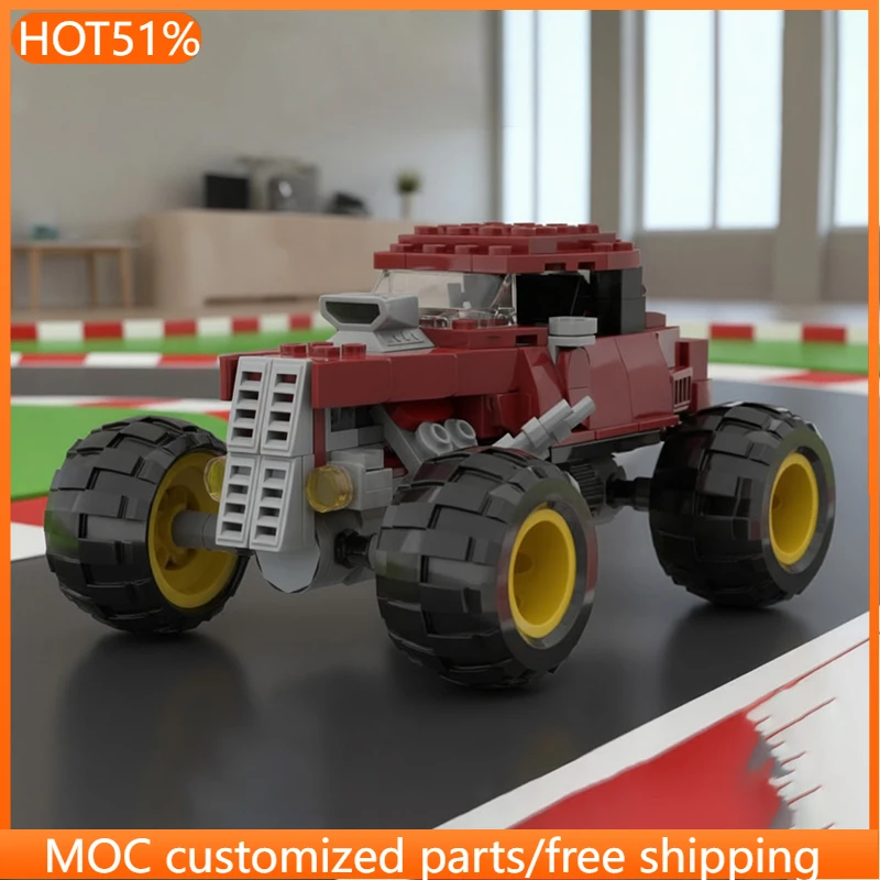 232 PCS Construction Vehicle Three-window coupe MOC Customize Modular Building Block Popular Kids Simple DIY Assembly Toy Gift