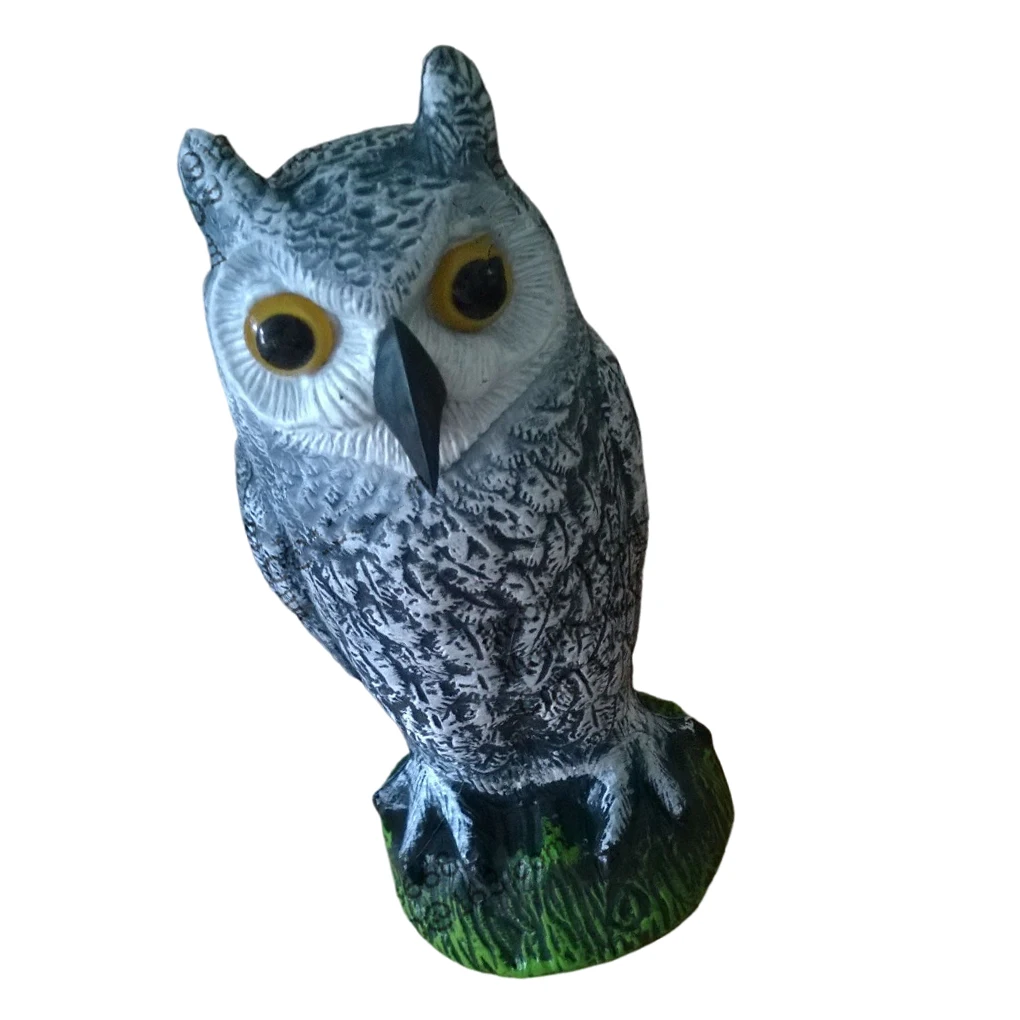 

Owl Decoy Hunting Deterrent Straight Head Scarecrow Pest Control Decoration