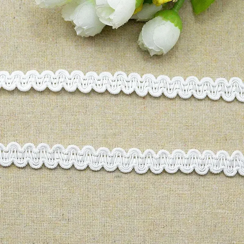

5 Meters/196.85 Inches Per Pack of New Fashion Accessories DIY Women's Dress Lace Fabric, Exquisite Wedding Headwear with Ribbed