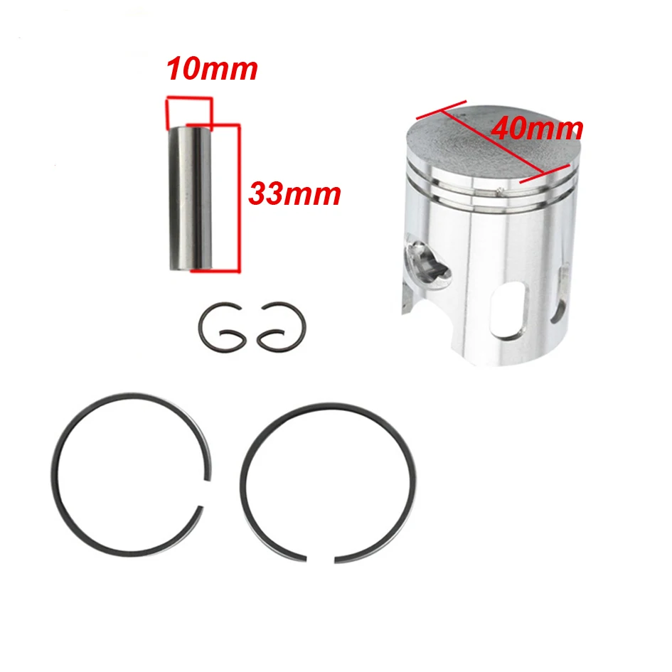 RKG JOG50 Piston Kit Rings 40mm For YAMAHA JOG50 JOG 50 49cc 3KJ 2 stroke Minarelli 1PE40QMB Engine Spare Parts