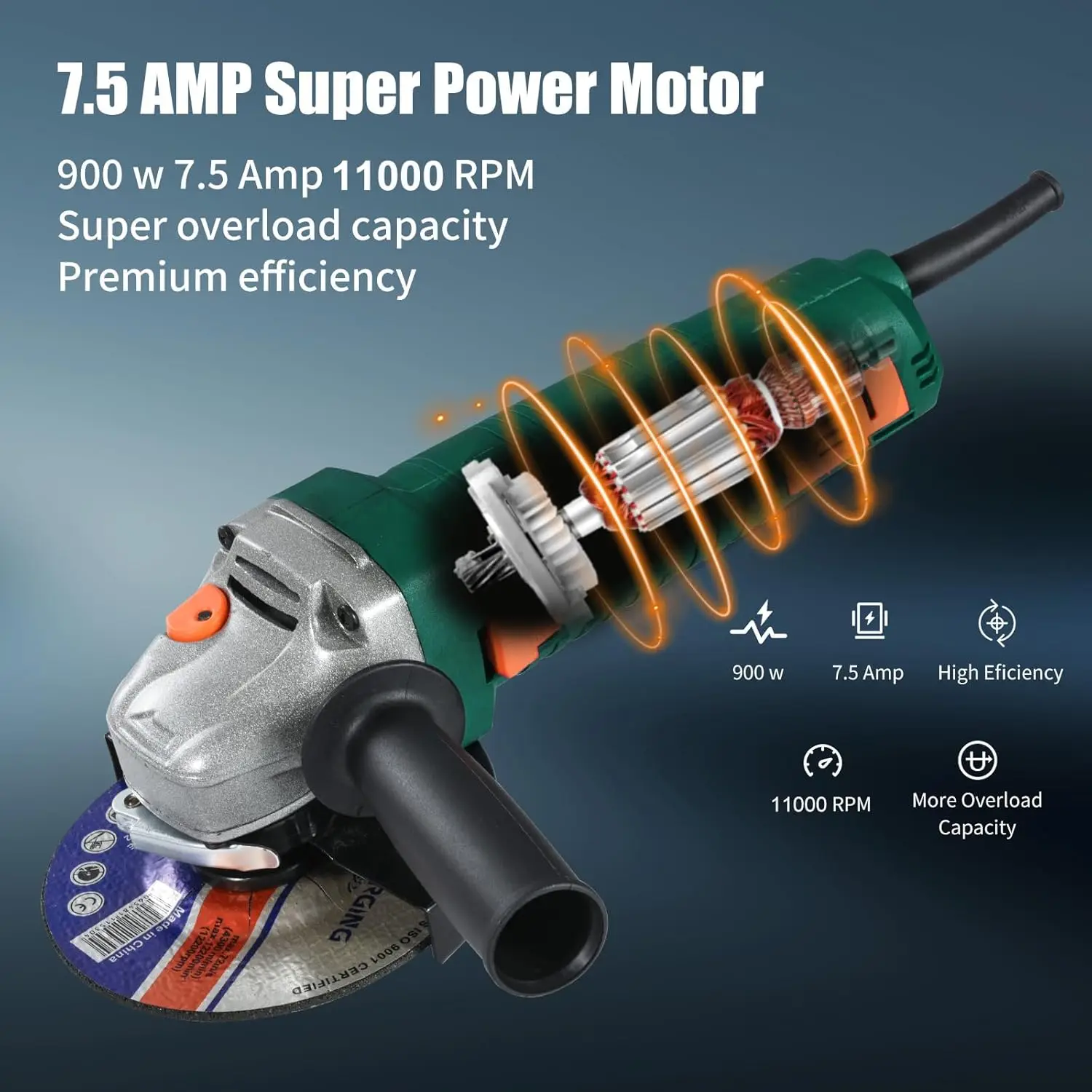 Angle Grinder 7.5-Amp 4-1/2