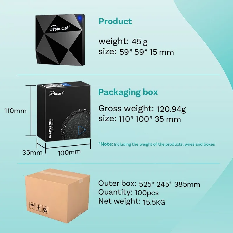 Road Zhiyin drahtloses Carplay-Modul für AndroidAUTO Android-Box-Auto-Smart-Car-Bildschirmprojektor