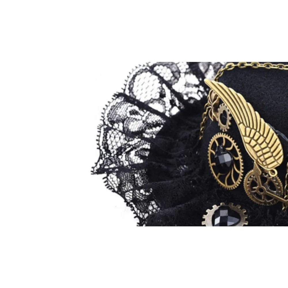 Pesenar ein Kleid Lolita Cosplay Mini Zylinder Big Bow Frauen Steampunk Haarschmuck Abschluss ball Party kleinen Hut