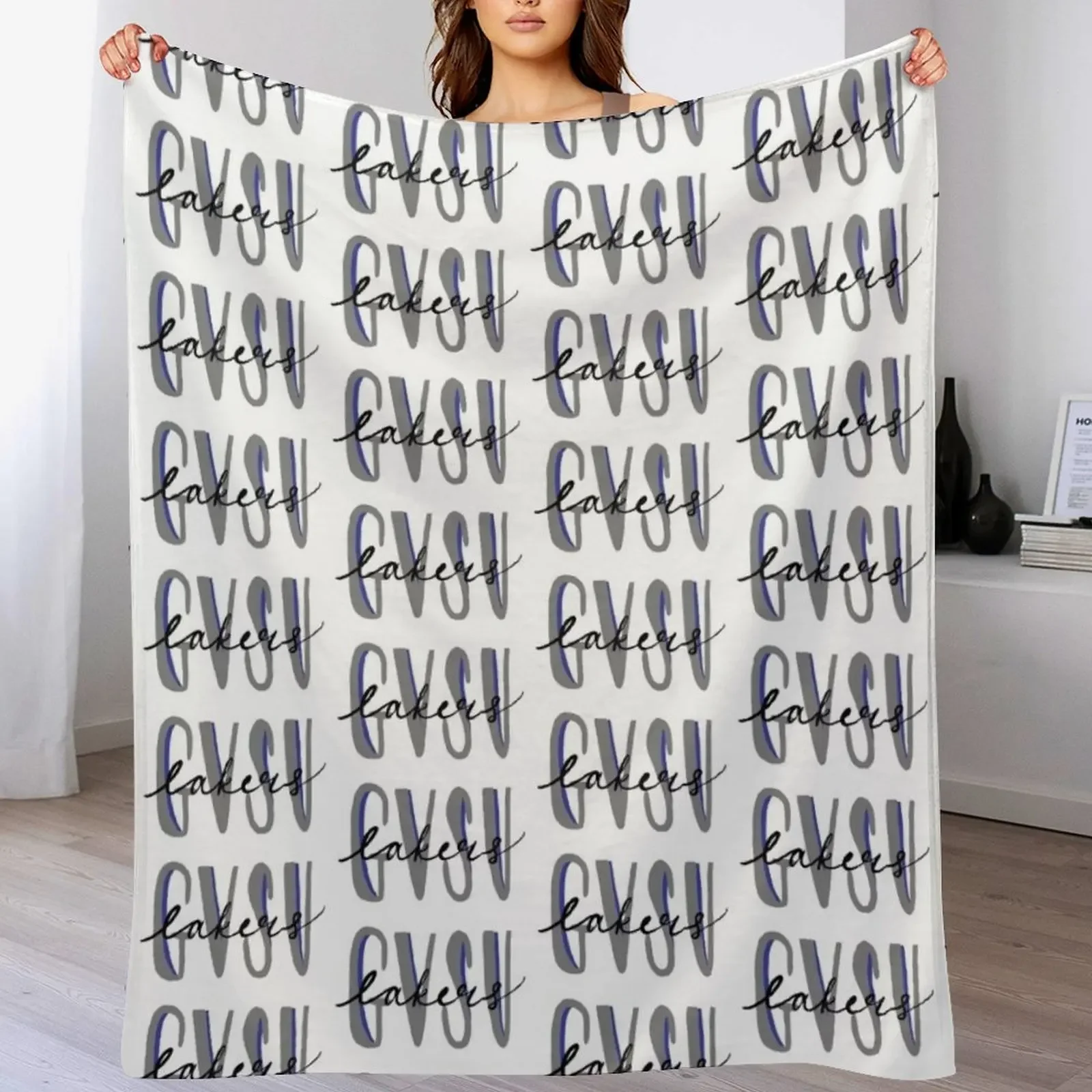 

GVSU- Grand Valley Throw Blanket Blankets Sofas Of Decoration Loose decorative For Baby Blankets