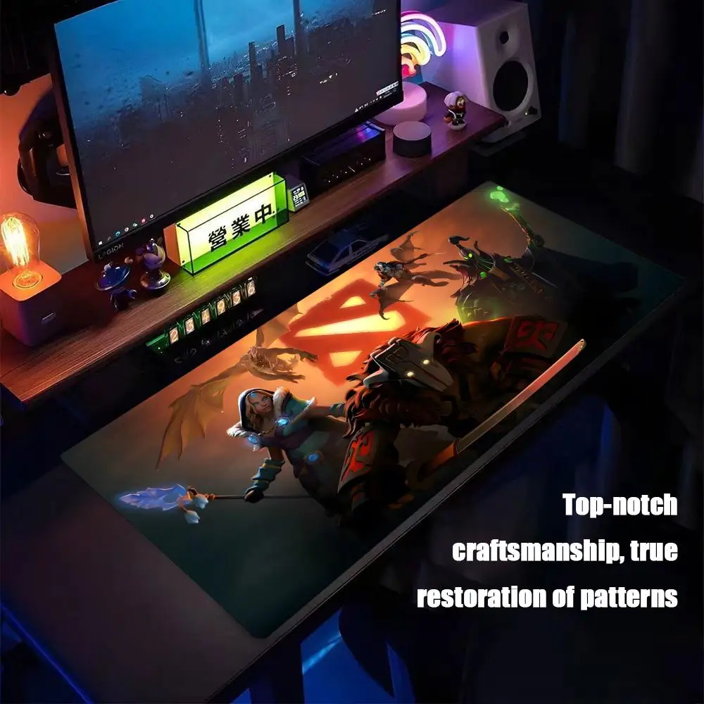 Hot D-DotAs 2 Game MOBA Mouse Pad Tapetes de Mesa Teclado, Borracha Kawai, Tapete de Mesa Antiderrapante, XXL90x40cm