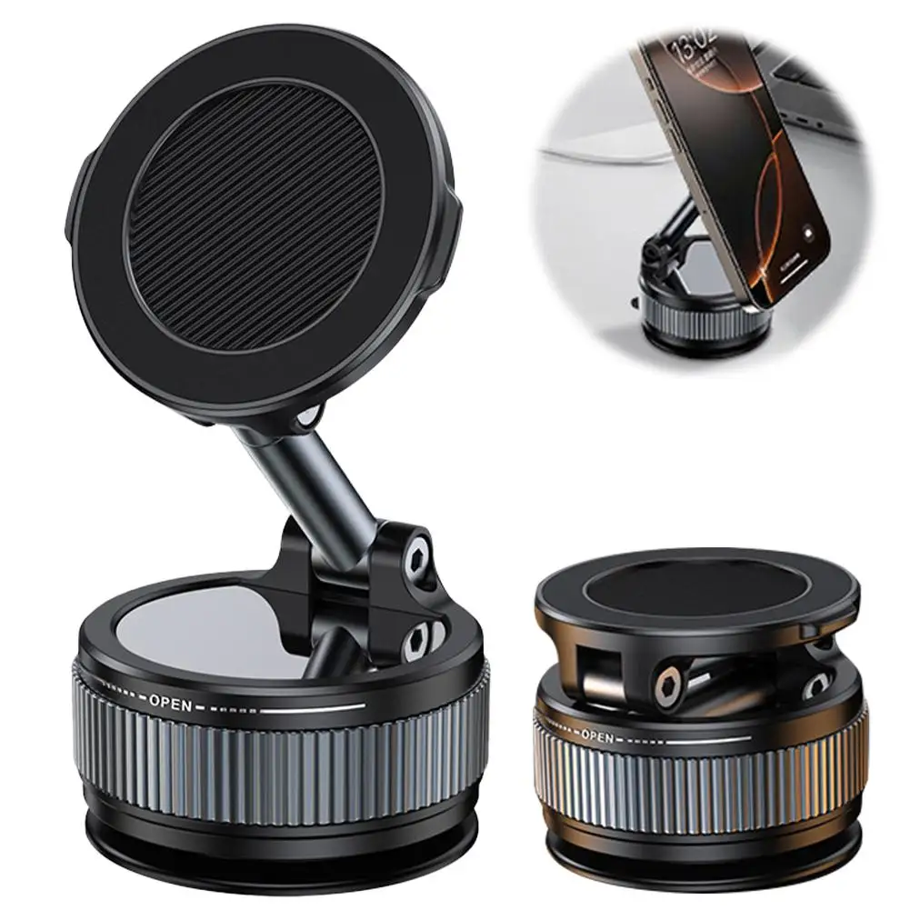 New Magnetic Vacuum Adsorption Mobile Phone Holder For Magnetic Car Folding Rotating Phone Holder N7d3