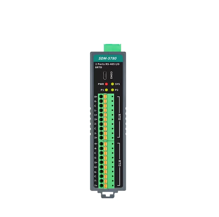 8Channel PT100/PT1000 Thermistor Input Acquisition Module Remote I/O to RS485 Conversion