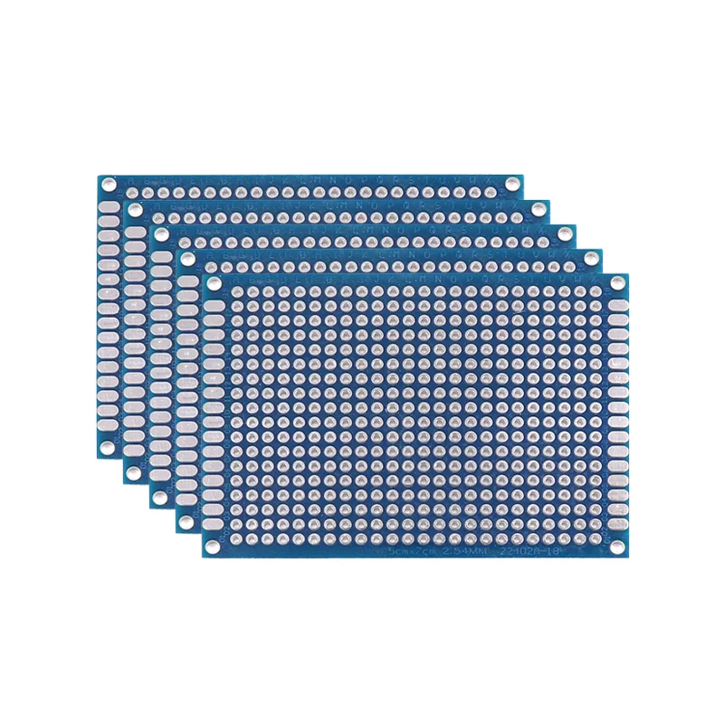 5/10PCS PCB Board Prototype Board Blue 2x8/3x7/4x6/5x7/7x9cm Double Sided Circuit Boards For DIY Soldering Project