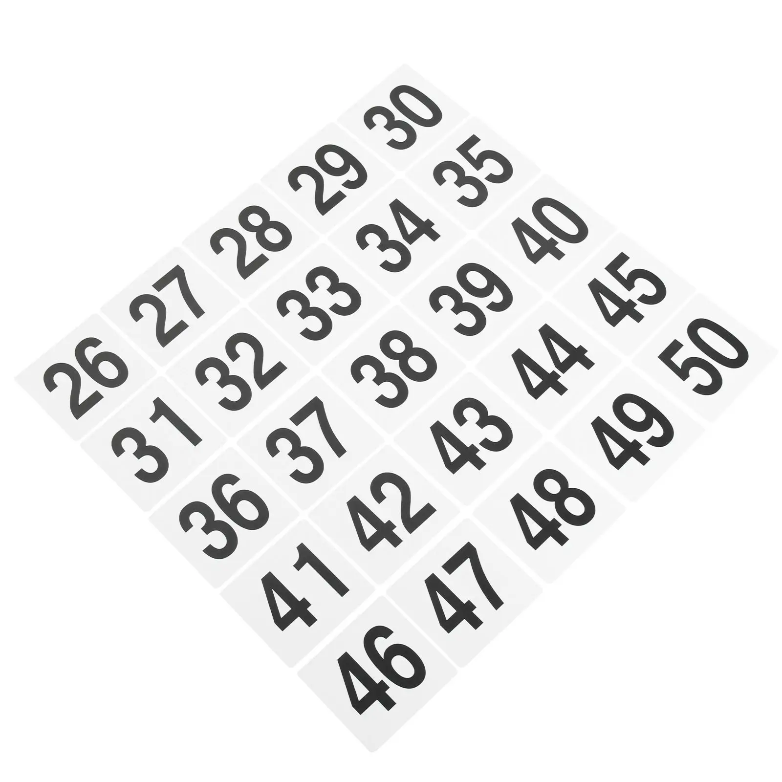 

25 Pcs Table Number Plate Wedding Decor Reusable Signs Restaurant Chair Pvc Centerpiece Decoration Plastic Reserved