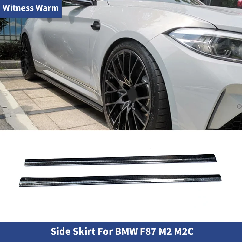 Pour BMW F87 M2 M2C – Extensions de jupes latérales en fibre de carbone, lèvres de pare-chocs, séparateurs – Tuning automobile 2015-2021