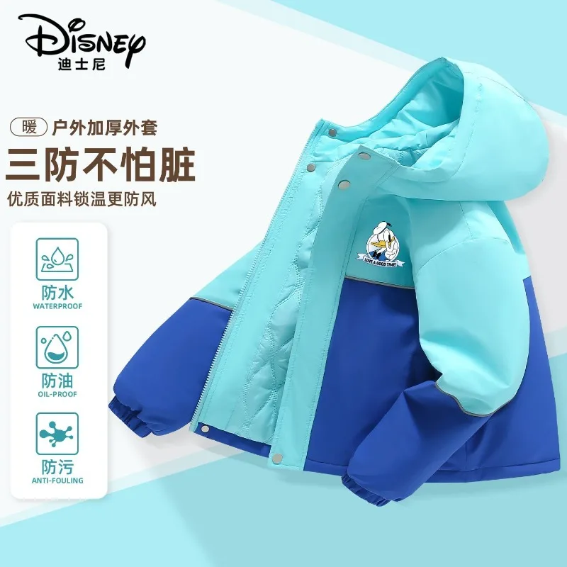 Disney mickey pato donald anime meninos roupas de inverno jaquetas de algodão meninas dos desenhos animados nova tendência da moda quente topos jaquetas atacado