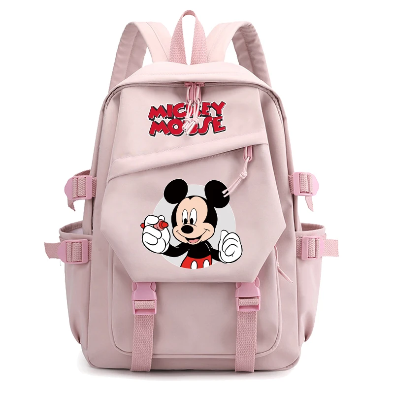 MINISO Disney Mickey Mouse Backpack School Student Teenager Book Bags for Boy Girl Women Rucksack Kawaii Travel Backpack Mochila