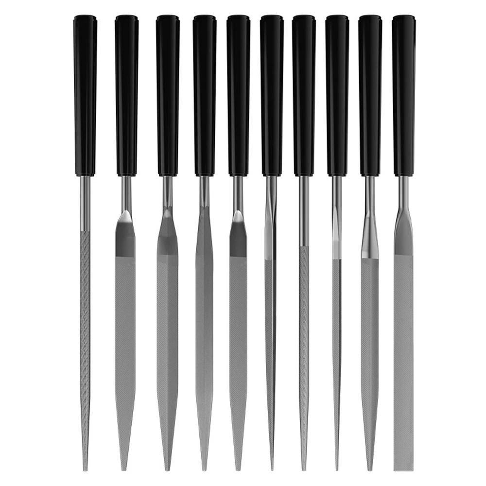 Imagem -06 - Arquivo Manual de Metal para Polimento de Metal Arquivos de Aço Pedra de Vidro Escultura em Madeira Ferramenta de Mão 10 Pcs Conjunto
