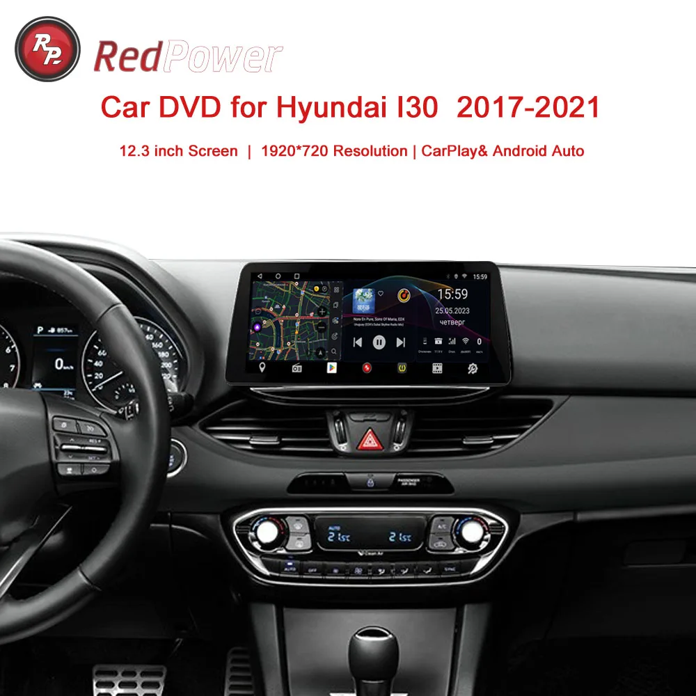 

12.3 inch redpower car radio for Hyundai i30 2017-2021 car DSP Android 10,0 CarPlay audio