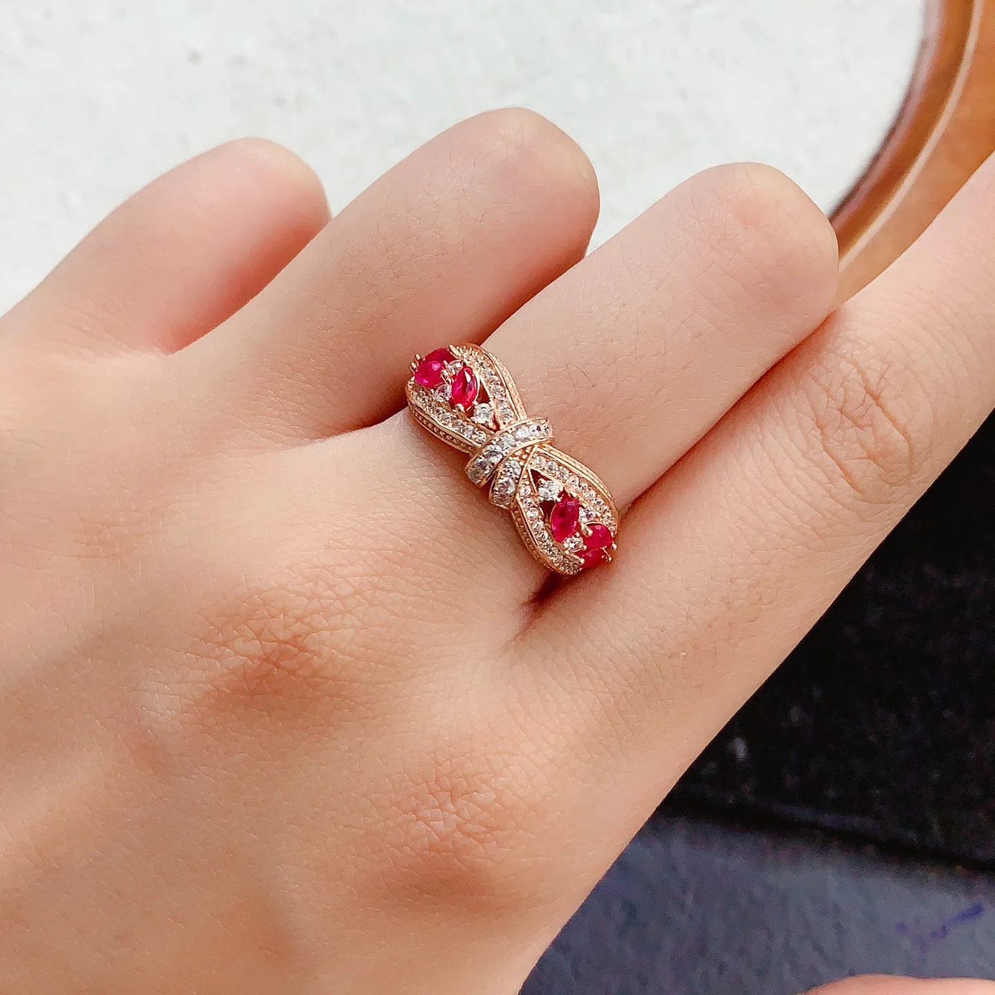 925 Silver Natural Ruby Ring with Certificate 2x4mm Genuine Myanmar Ruby Silver Fine Jewelry with Thick18K Gold Plating