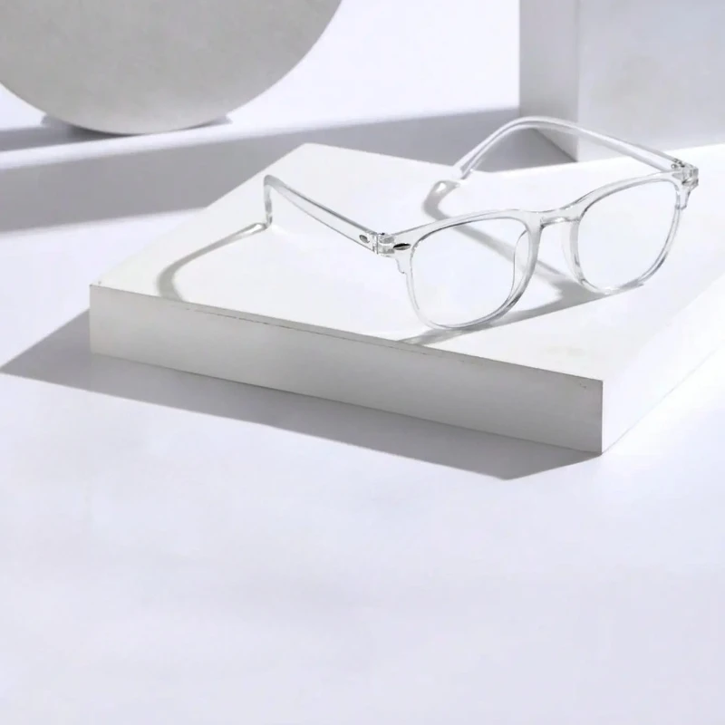 Transparent Square Plastic Frame Trendy Anti-Blue Light Clear Glasses for Back To School Clothing Accessories