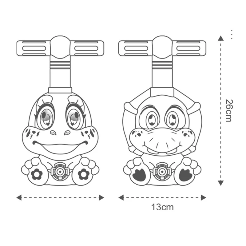 

Modern Dinosaur Power Balloon Car Balloon Launch Tower Toy for Children(B)
