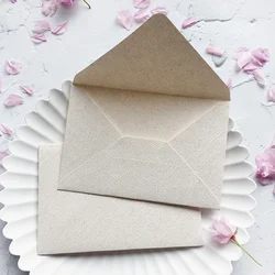 10pcs/lot Retro Hemp Texture Envelope Blank For Wedding Party Invitation Greeting Cards Gift Envelopes Customized