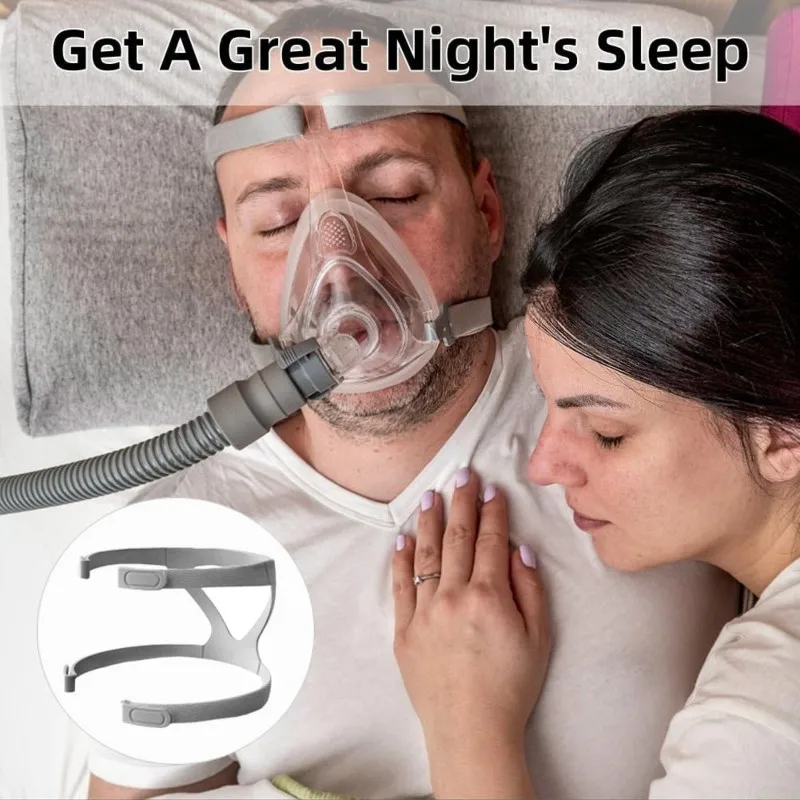 A73U Universal Full Mask Replacement Headgear Strap 4-Point Adjustable CPAP Headband, CPAP Accessories Part