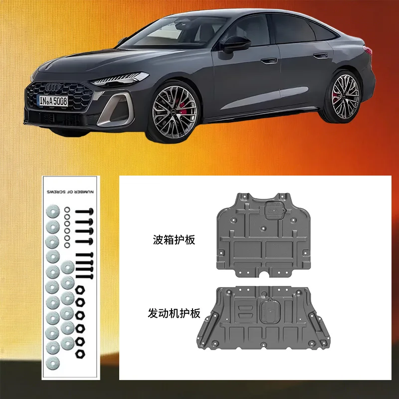 Engine lower guard plate Underbody protective panel Front bumper Plate for   Audi A5 2017-2024
