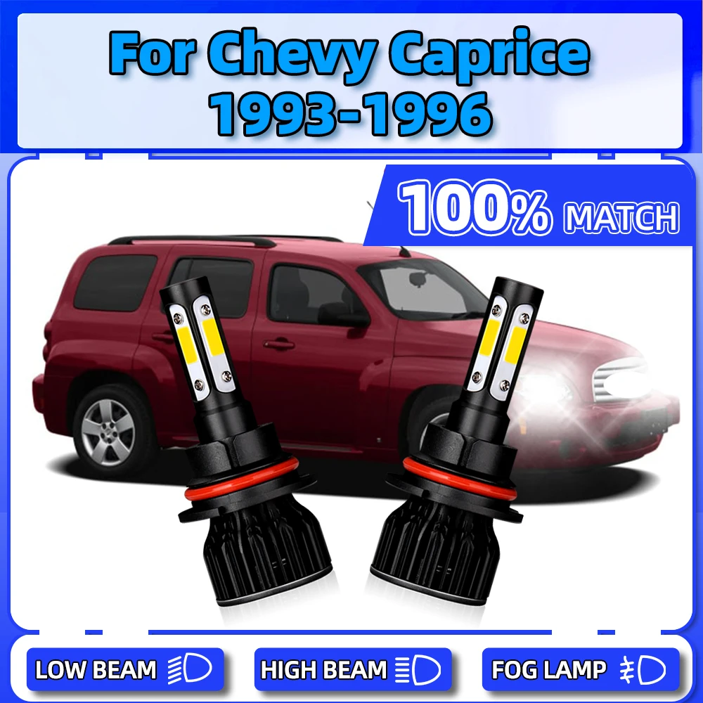 120W CSP Chips LED Headlight Bulbs 20000LM Plug And Play Auto Head Lamps 12V 6000K White For Chevy Caprice 1993 1994 1995 1996