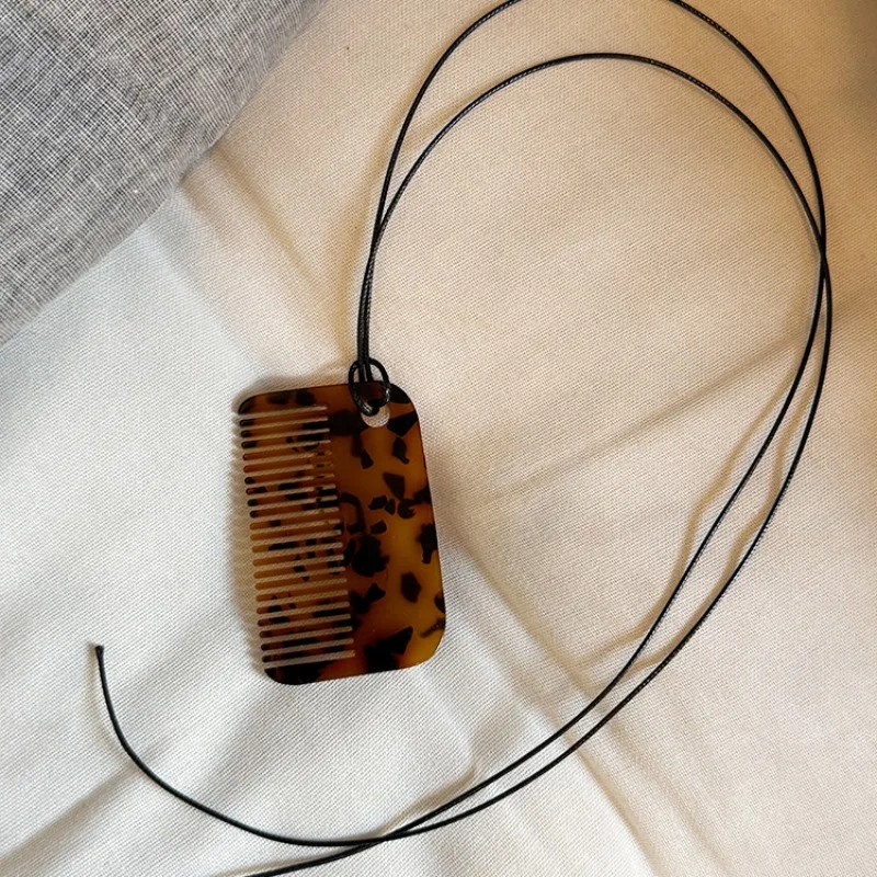 جديد ريترو ليوبارد طباعة قلادة حبل أسود سلسلة سترة طويلة للنساء