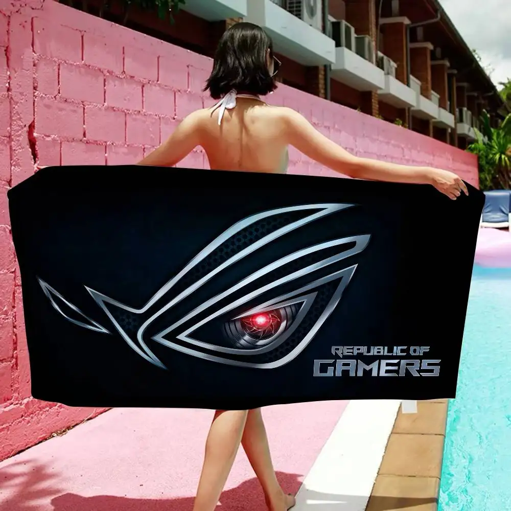 Computer brand A-Asus logo Anime Beach Swimming Towel Soft Absorbent Washcloth Children's Gifts for Kids Travel Camping Gym