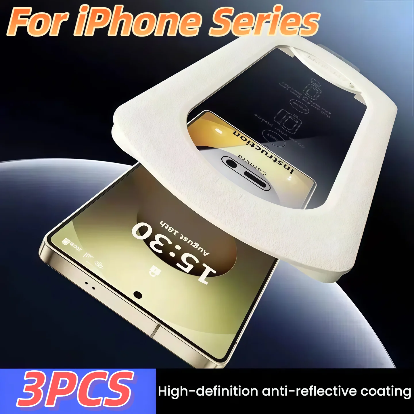 

3PCS HD Tempered Glass Screen Protector for iPhone 17 16 15 14 13 PRO MAX PLUS XS XR Ultra Clear Anti-Scratch Anti-Fingerprint