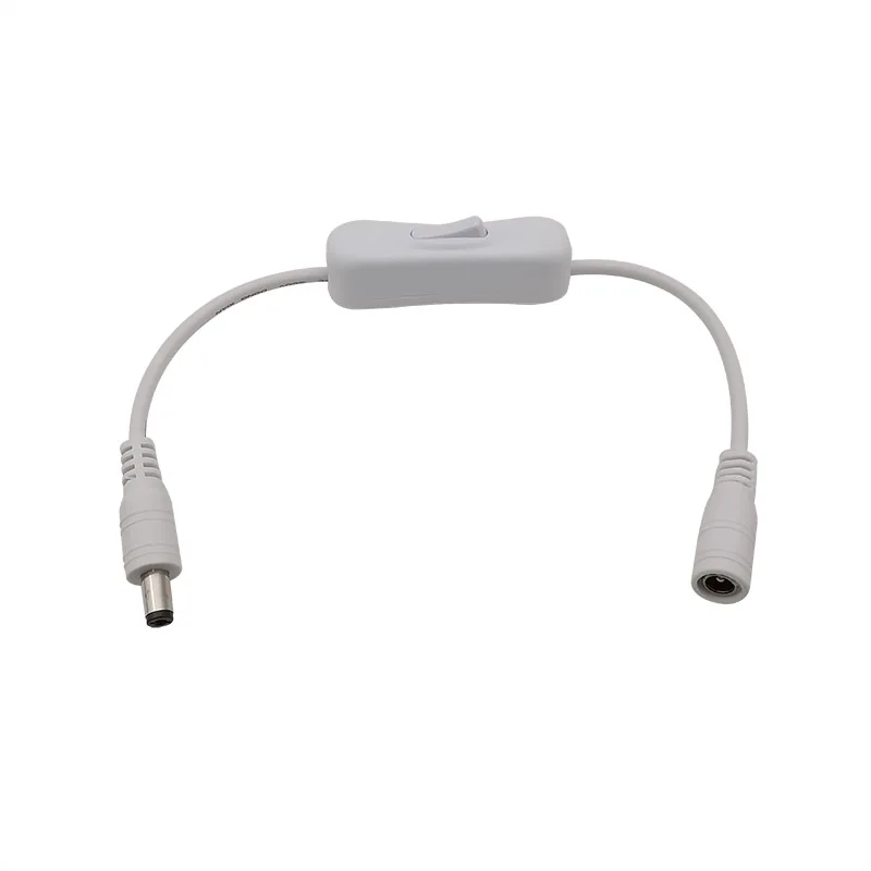 1Pcs Light Switch 12V Inline 304 Switch ON OFF With 5.5x2.1mm Male Plug To Female Power Cable Connector For LED Strip Light DIY