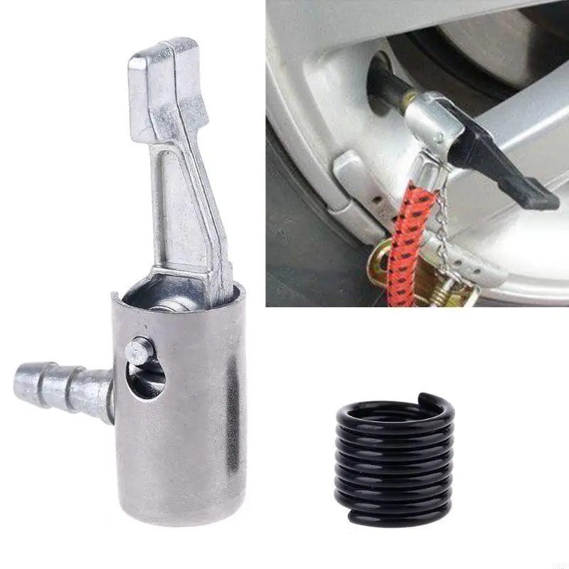 G92C Lock On All Metal Air Chuck Mini Air Compressor Portable Tire Inflator Tire Chuck Hose End Fitting for Hose Repair