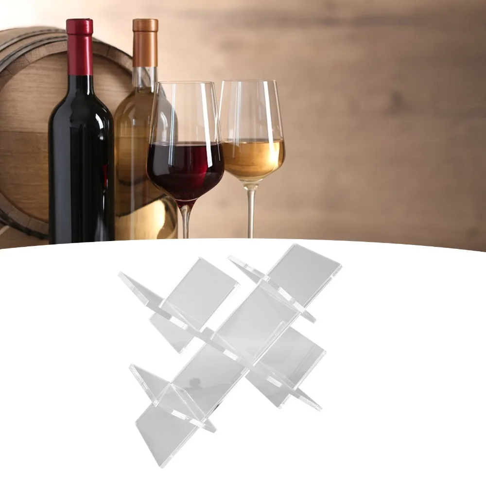 New Acrylic Wine Rack Stackable Large Capacity Wine Display Rack Modern Stable Red Wine Bottle Organizer For Kitchen Cabinet