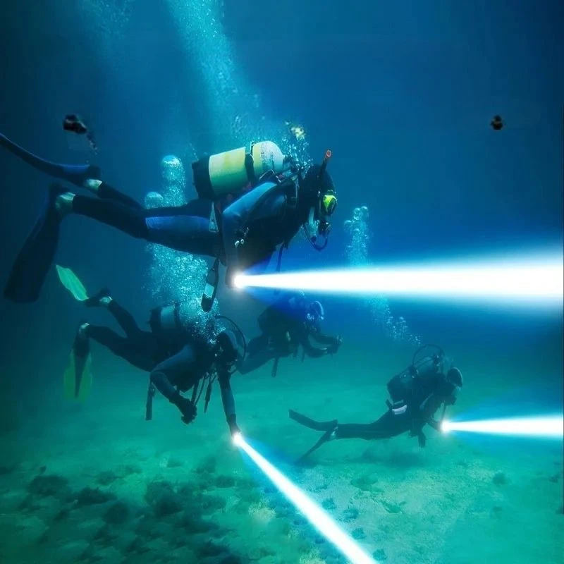 2025 Newly Upgraded Diving Flashlight, Equipped with Powerful Professional Underwater Light Rechargeable IP8 Waterproof Light