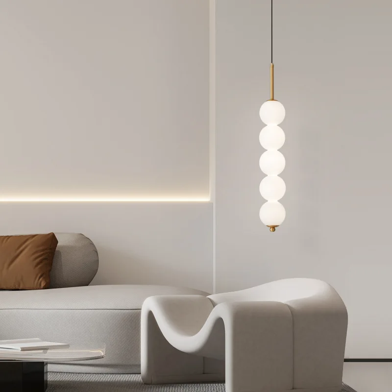 Moderna lampada a sospensione da comodino nordica camera da letto ristorante in vetro personalizzato sala da pranzo Bar Light Hanging Lighting Fixture Led Home