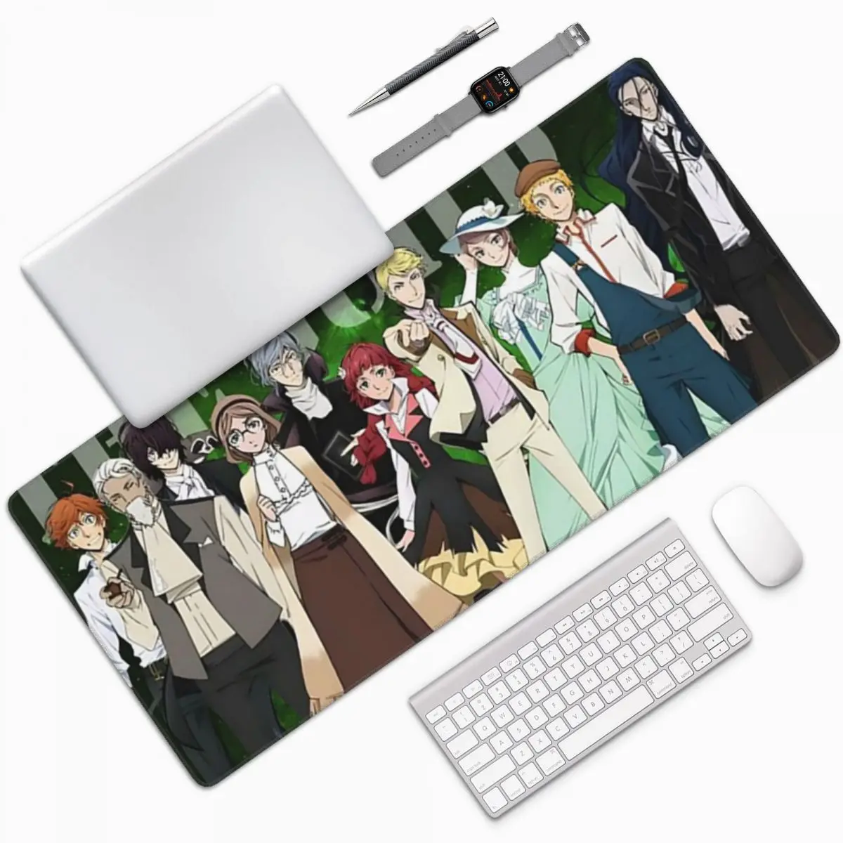 

Аниме Bungou Stray Dogs, большой коврик для мыши с героями мультфильмов, компьютерная клавиатура, коврик для мыши, игровой коврик для ноутбука, офисные аксессуары, настольные коврики