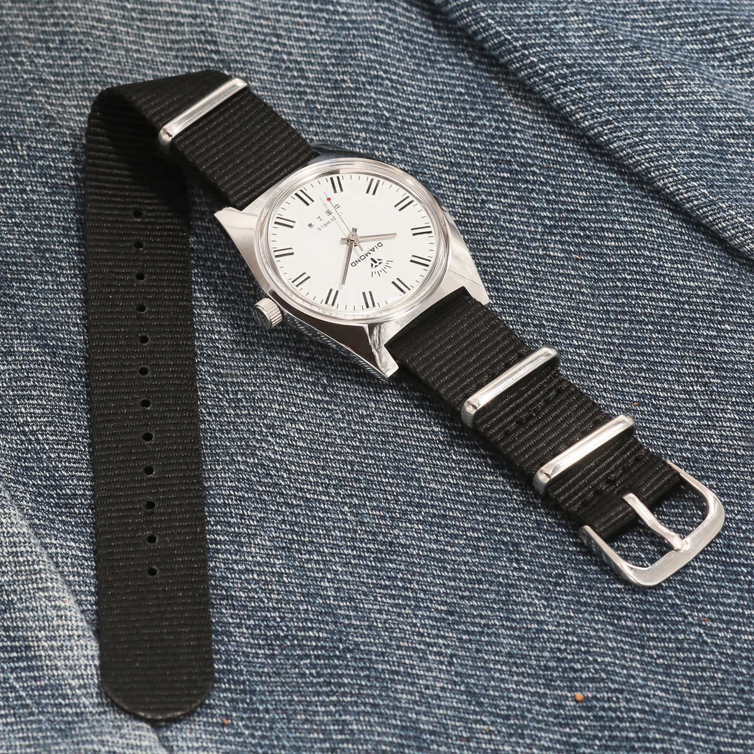 شنغهاي الماس 36MM اليد الرياح الميكانيكية ووتش 8120 للماء الصين ووتش للرجال بالجملة