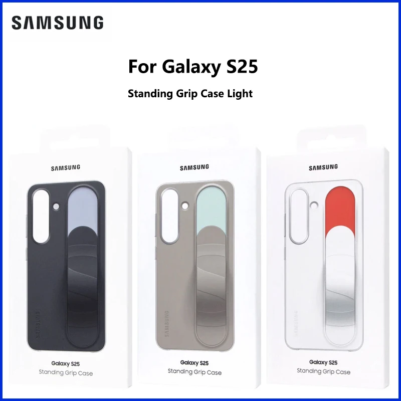 

Official Genuine Samsung For Galaxy S25 Standing Grip Case Cover S25 Handheld Silicone Case EF-GS931