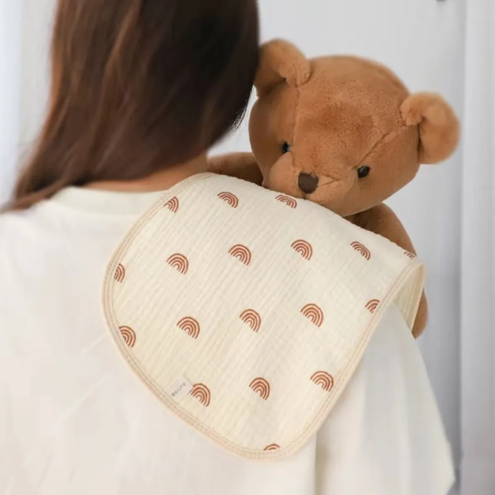 Nueva toalla para eructar de bebé recién nacido de gasa de seis capas, hombrera absorbente impermeable, toalla ligera para babas de bebé
