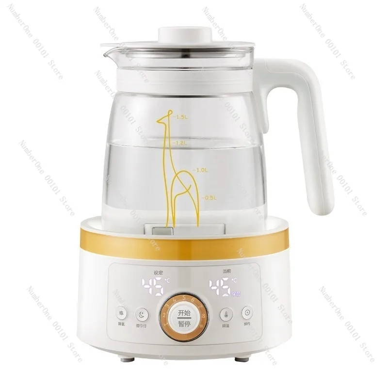 

All-glass electric kettle with milk frothing function, household warming kettle,baby milk mixer,temperature control,safe,durable