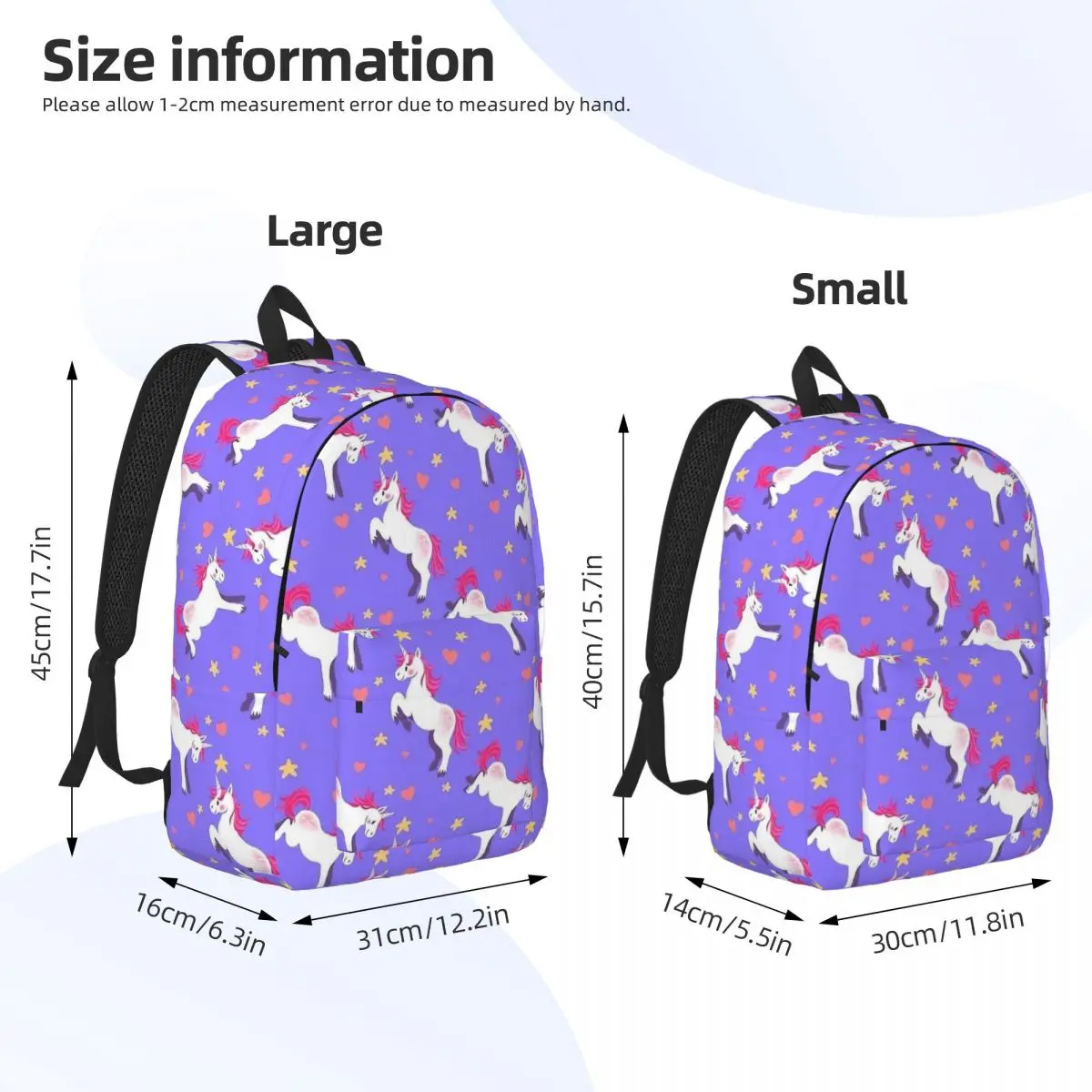 Kleine Einhorn Party Rucksack für Jungen Mädchen Kinder Schüler Schule Bücher tasche magische süße Pony Leinwand Tages rucksack Kindergarten Primär tasche