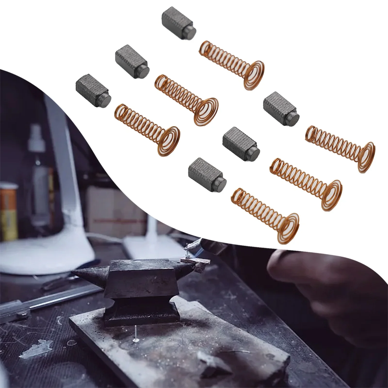 

Щетка с пружинными угольными щетками, 1 комплект, 7,9*5,5*4,8 мм, угольная щетка, прочный вращающийся инструмент для электродвигателя D3000